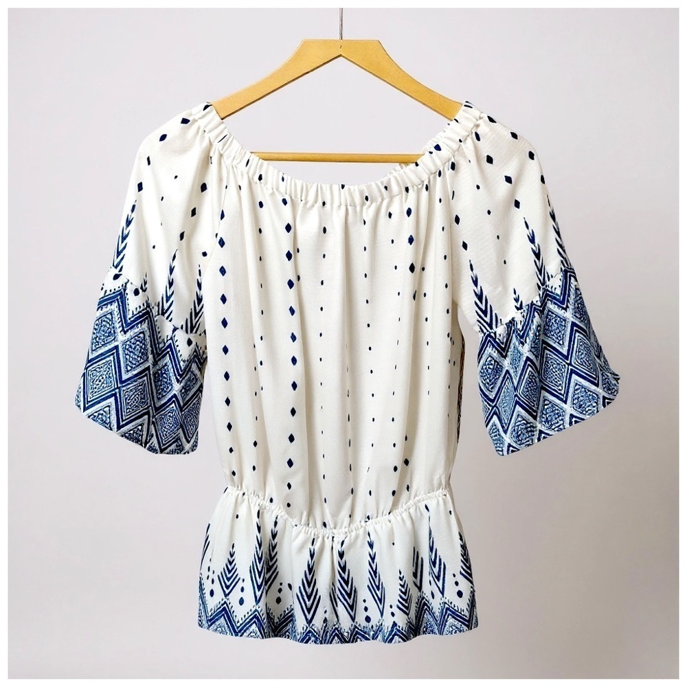 Collective Concepts Women’s 3/4 Sleeve Above-the-Knee Dress. Blue, White. XS - Picture 1 of 15